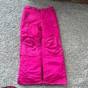 Hot pink snow pants